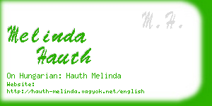 melinda hauth business card